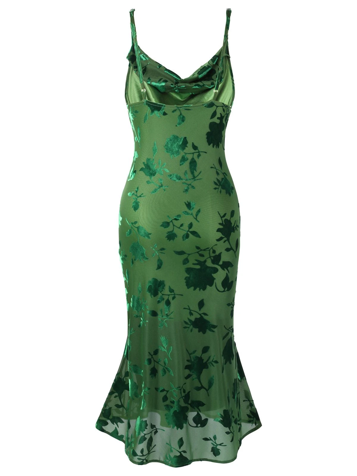 Green 1930s Floral Vintage Dress 4 Green 1930s Floral Vintage Dress - Image 4
