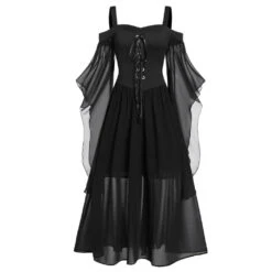 [Plus Size] 1950s Suspender Contrast Color Chiffon Strap Dress -Candi Clothing Shop 01 8fb07b98 0f9b 4ce9 98e6 d3f3ed1391b8