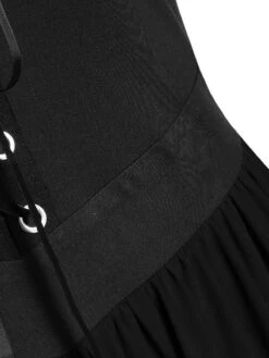 [Plus Size] 1950s Suspender Contrast Color Chiffon Strap Dress -Candi Clothing Shop 03 9a295c2f f824 405d 961f 79615190002e