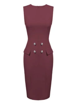 2PCS 1960s Button Work Pencil Dress 20 2PCS 1960s Button Work Pencil Dress -Candi Clothing Shop 05 bbb51df9 be75 4c42 98d8 7ff145776251