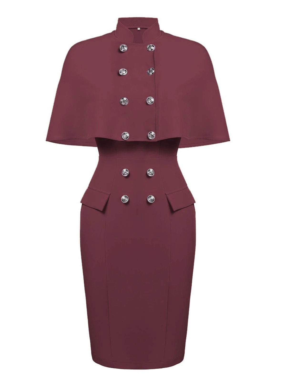 2PCS 1960s Button Work Pencil Dress 1 2PCS 1960s Button Work Pencil Dress