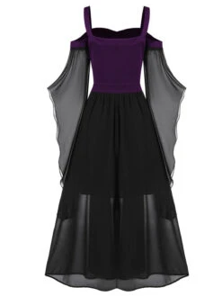 [Plus Size] 1950s Suspender Contrast Color Chiffon Strap Dress -Candi Clothing Shop 06 a986b429 c61a 4712 9ec3 5f314874af2c