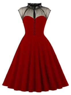 1950s Patchwork Flying Sleeves Swing Dress 12 1950s Patchwork Flying Sleeves Swing Dress -Candi Clothing Shop 06 compressed c8f6394f fb5a 48a4 a5e7 9bd91799a1e0