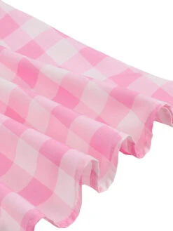 [Plus Size] Pink 1950s Plaid Strap Dress -Candi Clothing Shop 07 df343cb8 d47d 4c88 a1fd fef9a8e35b2c