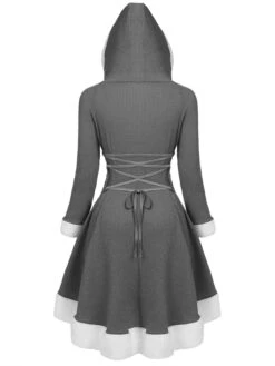 1950s Furry Patchwork Solid Lace-up Dress 36 1950s Furry Patchwork Solid Lace-up Dress -Candi Clothing Shop 1 5 GR 079ee087 b908 4595 9ccc 03bcb7ff0dd7