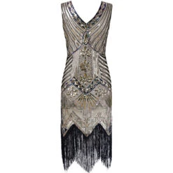 [US Warehouse] Champagne 1920s Sequined Flapper Dress -Candi Clothing Shop 11483605737 277009784 36c9633c d338 4e83 9fab 62c3d6d8a0ad