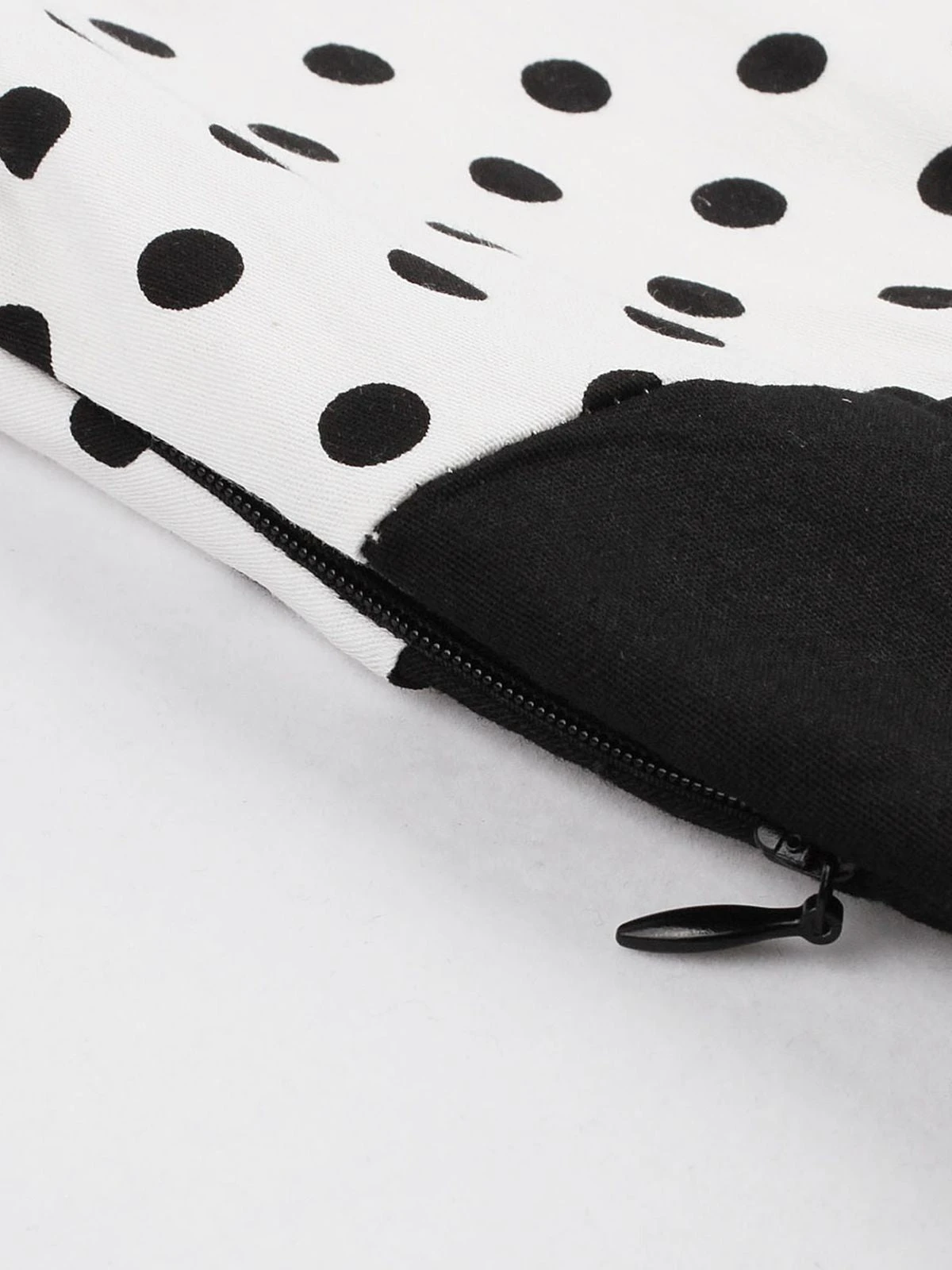 1950s Polka Dot Patchwork Swing Dress 7 1950s Polka Dot Patchwork Swing Dress - Image 7