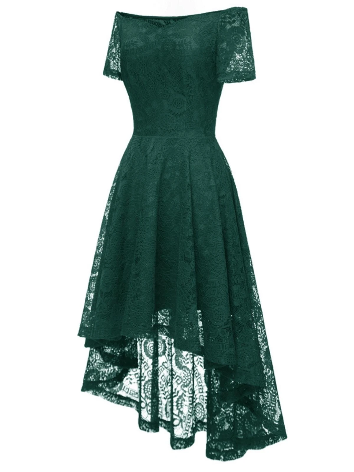 1950s Off-shoulder Floral Lace Dress 11 1950s Off-shoulder Floral Lace Dress - Image 11