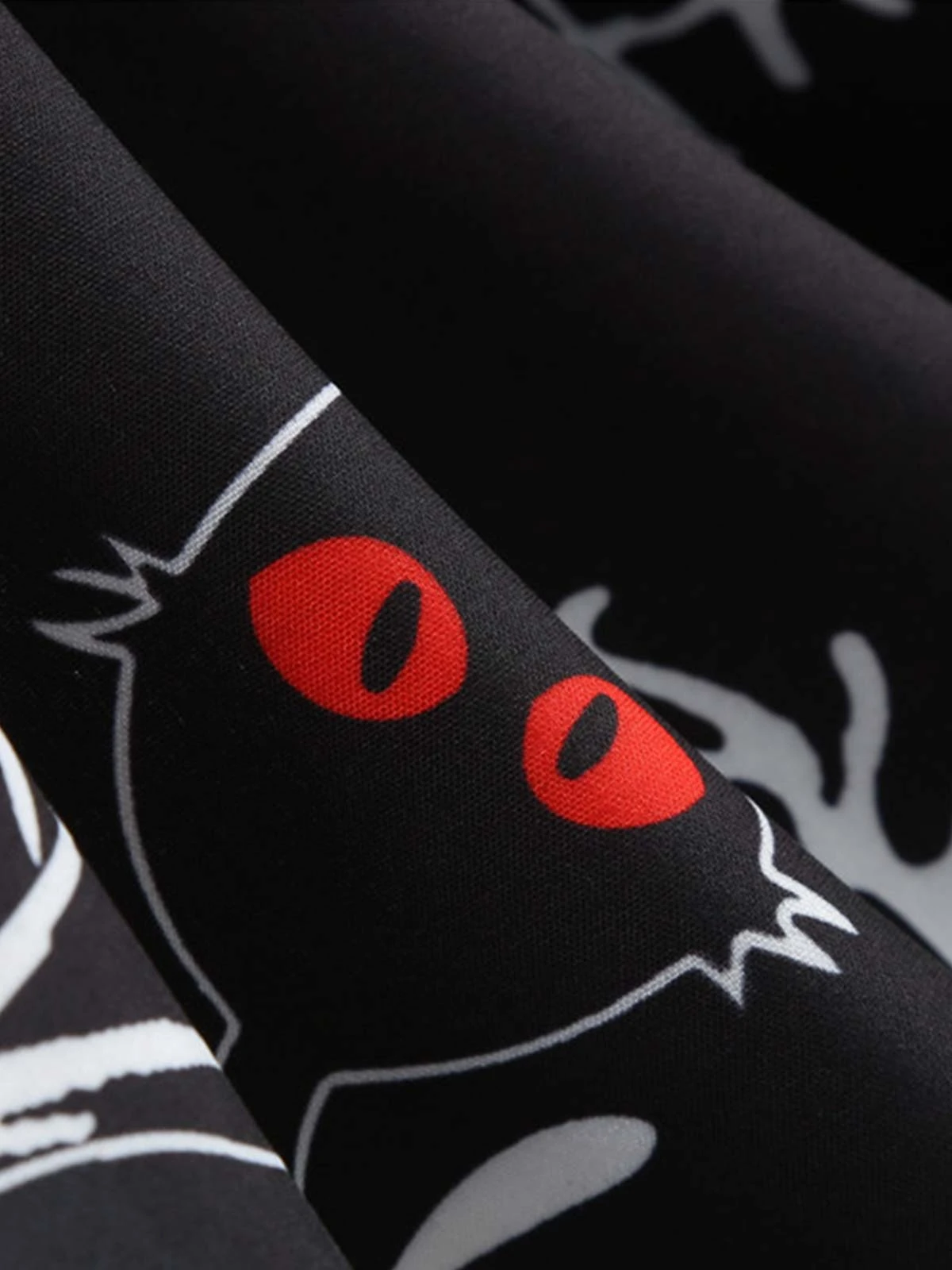 Black 1950s Halloween Pumpkin Long Sleeve Dress 5 Black 1950s Halloween Pumpkin Long Sleeve Dress - Image 5