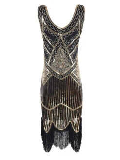 [US Warehouse] Gold 1920s Sequined Flapper Dress -Candi Clothing Shop 1920 dress 3 57e1cf77 8145 4474 9208 2c96979a0bcf