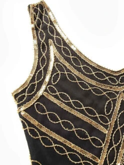 [US Warehouse] Gold 1920s Sequined Flapper Dress -Candi Clothing Shop 1920 dress 4 c6a80372 e294 40d4 9140 908c9e4fabe3