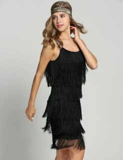 [US Warehouse] Belted Black 1920s Fringe Gatsby Dress -Candi Clothing Shop 1920s flapper dress 7 bde4cbb1 d786 4572 a6b0 5c9337e50e40