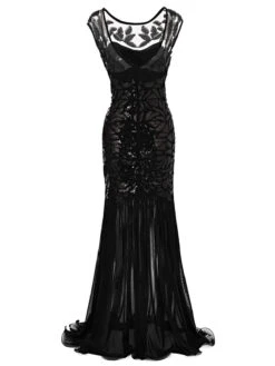 [US Warehouse] Black 1920s Sequin Maxi Flapper Dress -Candi Clothing Shop 1920s dress3 bb62c813 e276 4ea5 87cd 912e98d6730c