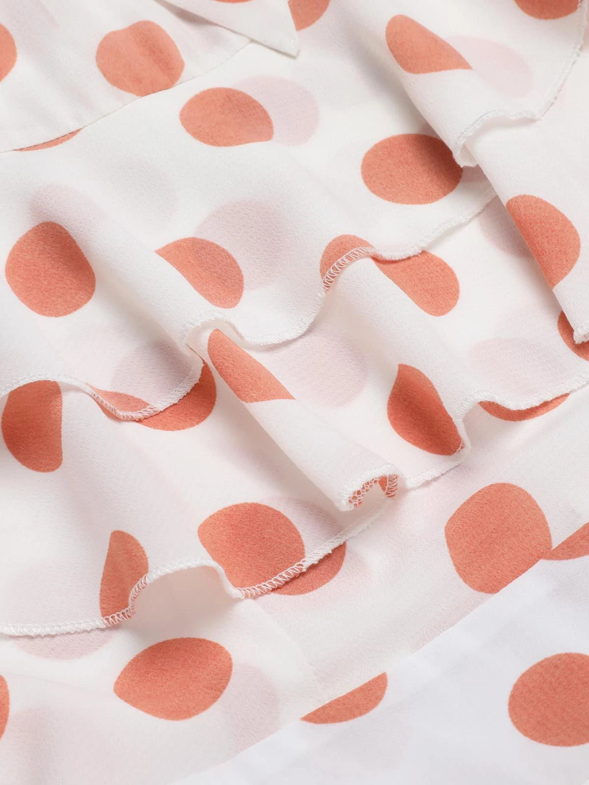 Orange 1930s Polka Dot Fishtail Dress 5 Orange 1930s Polka Dot Fishtail Dress - Image 5