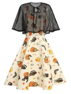 [US Warehouse] Beige 1950s Halloween Cap Costume Dress -Candi Clothing Shop 1 c5093a93 748b 4181 ac8d c11b49c48dc9