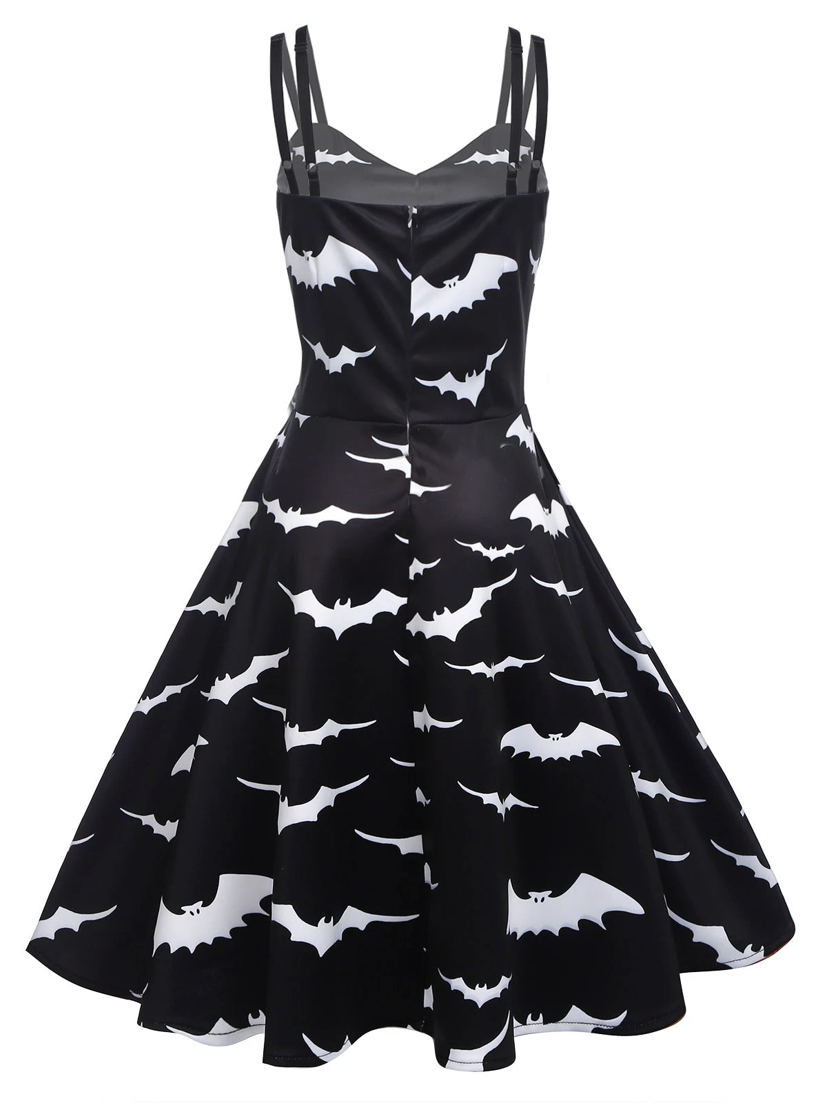 Black 1950s Bat Cape Swing Dress 4 Black 1950s Bat Cape Swing Dress - Image 4