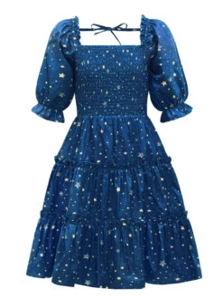 Blue 1950s Christmas Starry Sky Cake Lantern Parent-Child Dress 10 Blue 1950s Christmas Starry Sky Cake Lantern Parent-Child Dress -Candi Clothing Shop 2 87cbc124 12cc 45f8 84a1 8c25ab235393