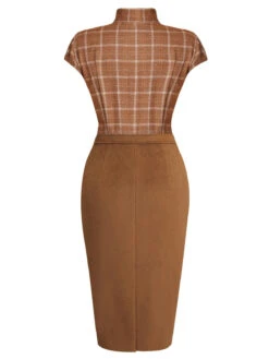 2PCS Brown Bolero Jacket & Plaid Pencil Dress 23 2PCS Brown Bolero Jacket & Plaid Pencil Dress -Candi Clothing Shop 2 e7ea9faf 2a41 45a7 bcd6 f805738606e7