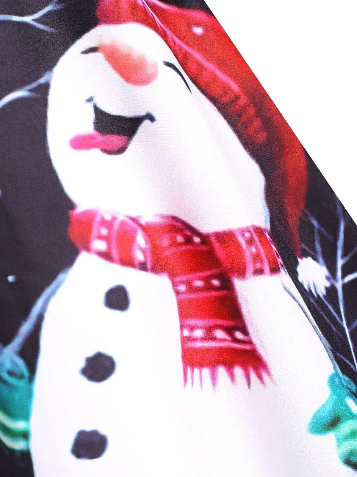 Red 1950s Christmas Fur Collar Dress 6 Red 1950s Christmas Fur Collar Dress - Image 6