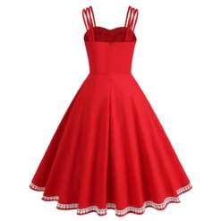 Red 1950s Lace Strap Swing Dress 9 Red 1950s Lace Strap Swing Dress -Candi Clothing Shop 3 4a65522f ec66 4f4b a083 db5b5bda826b