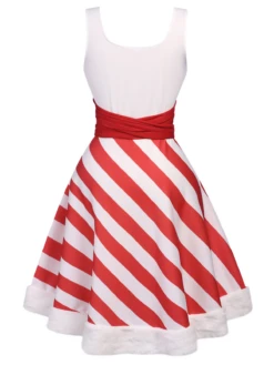 Red 1950s Stripes Bow Swing Dress 6 Red 1950s Stripes Bow Swing Dress -Candi Clothing Shop 3 66145465 0584 41b1 9a96 893e28de1d00