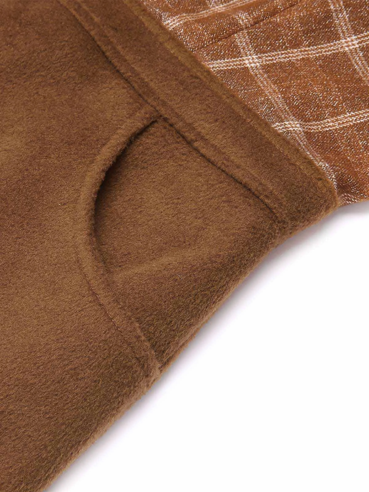 2PCS Brown Bolero Jacket & Plaid Pencil Dress 14 2PCS Brown Bolero Jacket & Plaid Pencil Dress - Image 14