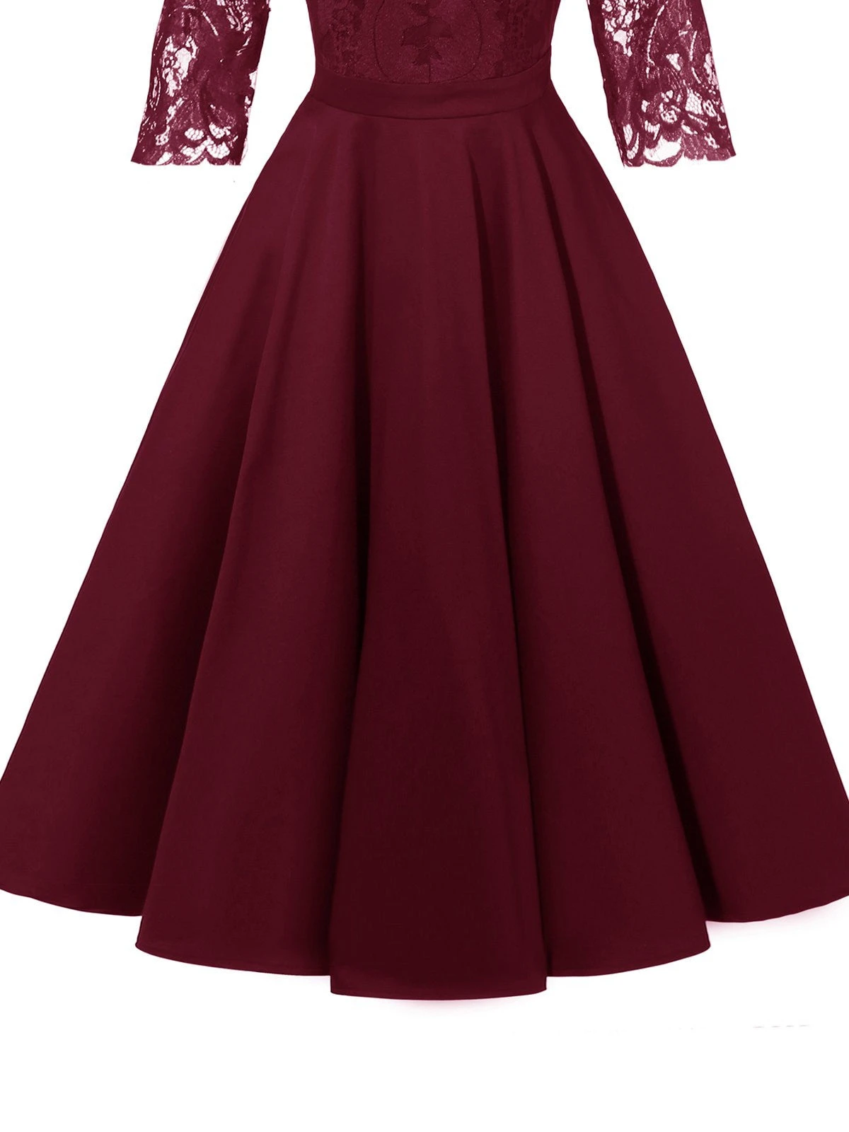 1950s Lace Half Sleeve Swing Dress 4 1950s Lace Half Sleeve Swing Dress - Image 4