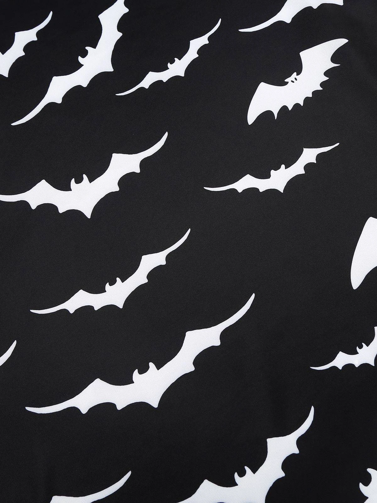 Black 1950s Bat Cape Swing Dress 6 Black 1950s Bat Cape Swing Dress - Image 6