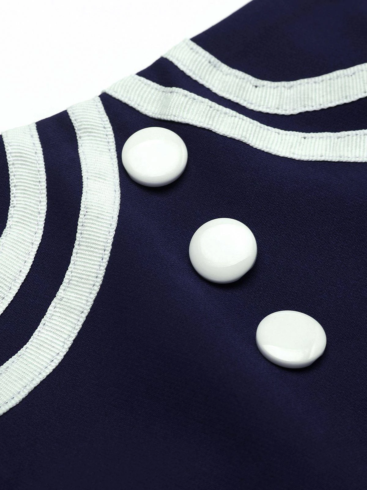 1950s Halter Navy Swing Dress 3 1950s Halter Navy Swing Dress - Image 3