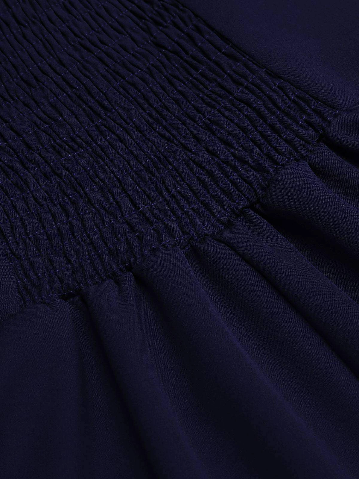 1950s Halter Navy Swing Dress 4 1950s Halter Navy Swing Dress - Image 4