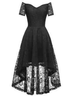 1950s Off-shoulder Floral Lace Dress 24 1950s Off-shoulder Floral Lace Dress -Candi Clothing Shop 7 99329a88 409e 4332 9976 e413921d1df0