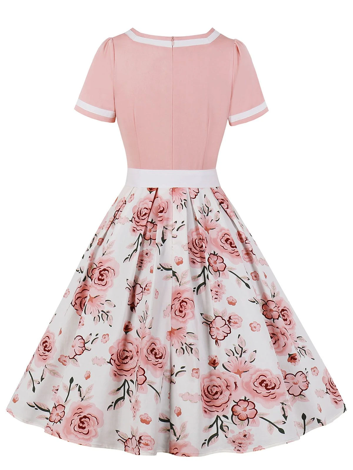 1950s Floral Patchwork Swing Dress 14 1950s Floral Patchwork Swing Dress - Image 14