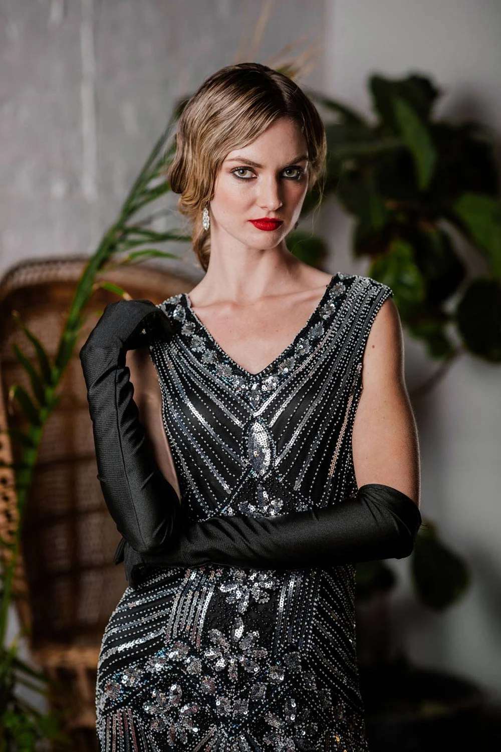 1920s Sequined Fringe Dress 4 1920s Sequined Fringe Dress - Image 4