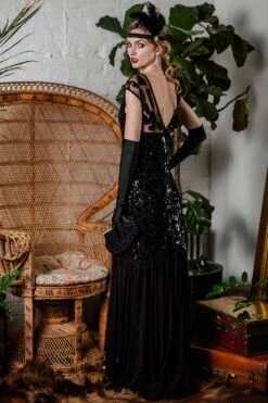 Black 1920s Sequin Maxi Flapper Dress 11 Black 1920s Sequin Maxi Flapper Dress -Candi Clothing Shop ALEX6239 ad794f1c 2861 4afa 8599 76d5631fb5e4