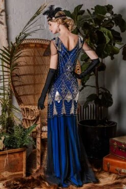 [Clearance] 1920s Sequined Maxi Flapper Dress -Candi Clothing Shop ALEX6423 2e2d1563 9e45 4357 959e 33122fe85221