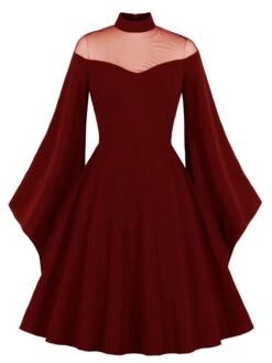 1950s Angel Sleeve Solid Swing Dress 10 1950s Angel Sleeve Solid Swing Dress -Candi Clothing Shop O1CN01ArkpQL1ktspzNshSB 1941304742 0 cib