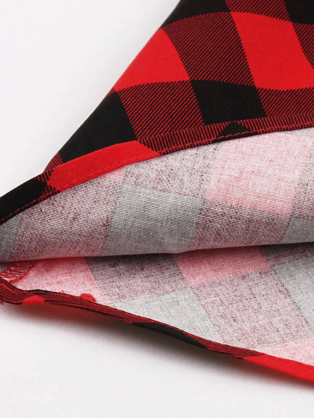 Red 1950s Plaid Bowknot Swing Dress 6 Red 1950s Plaid Bowknot Swing Dress - Image 6