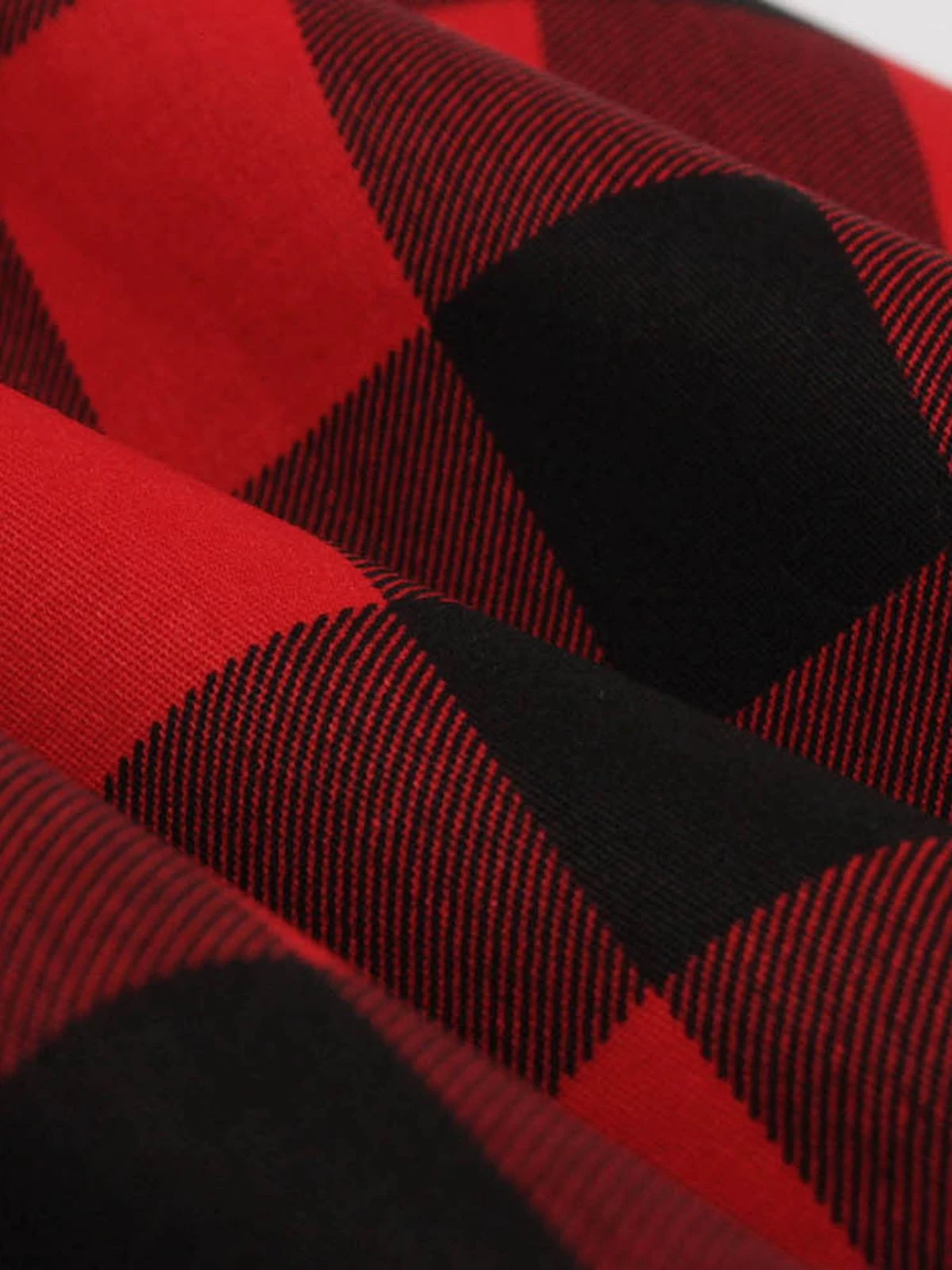 Red 1950s Plaid Bowknot Swing Dress 5 Red 1950s Plaid Bowknot Swing Dress - Image 5