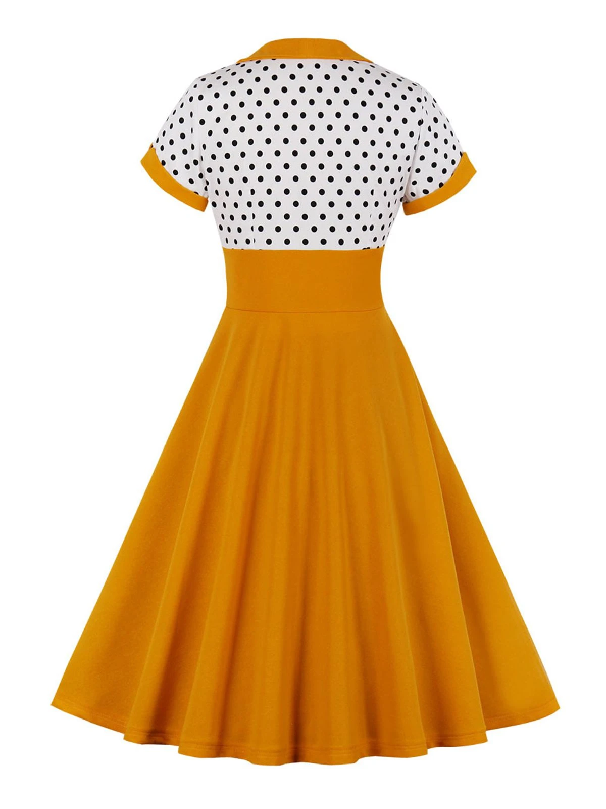 1950s Polka Dot Patchwork Swing Dress 10 1950s Polka Dot Patchwork Swing Dress - Image 10
