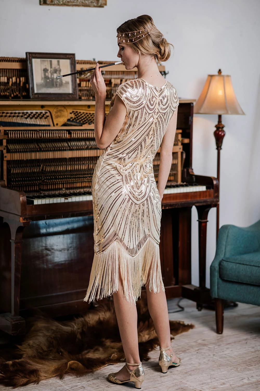 1920s Fringe Flapper Dress 16 1920s Fringe Flapper Dress - Image 16