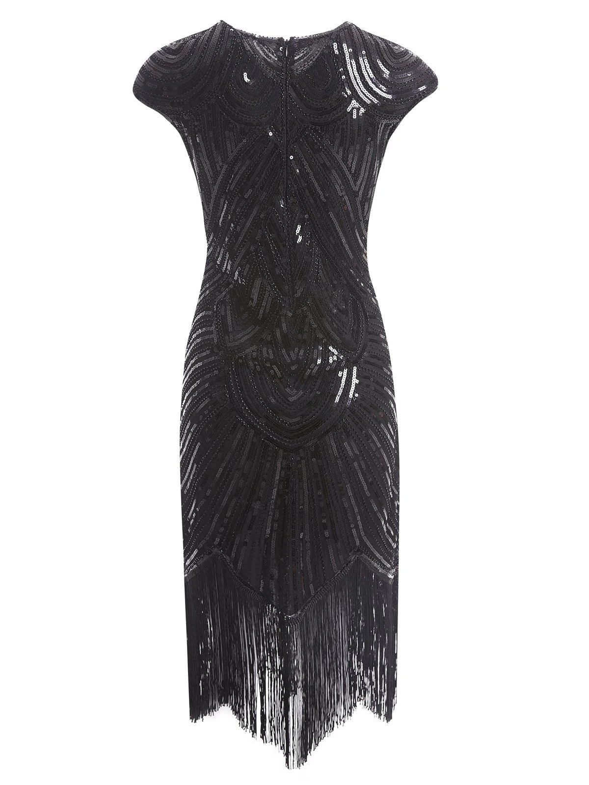 1920s Sequin Beaded Fringed Dress 7 1920s Sequin Beaded Fringed Dress - Image 7
