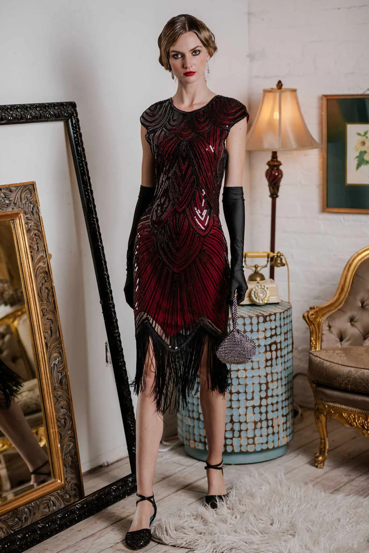 1920s Sequin Beaded Fringed Dress 16 1920s Sequin Beaded Fringed Dress - Image 16