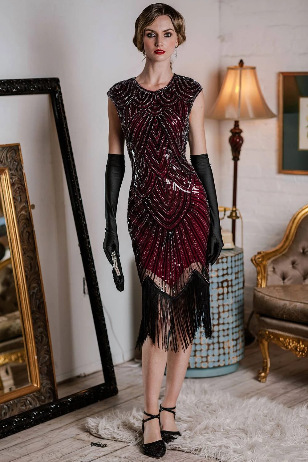 1920s Fringe Flapper Dress 3 1920s Fringe Flapper Dress - Image 3