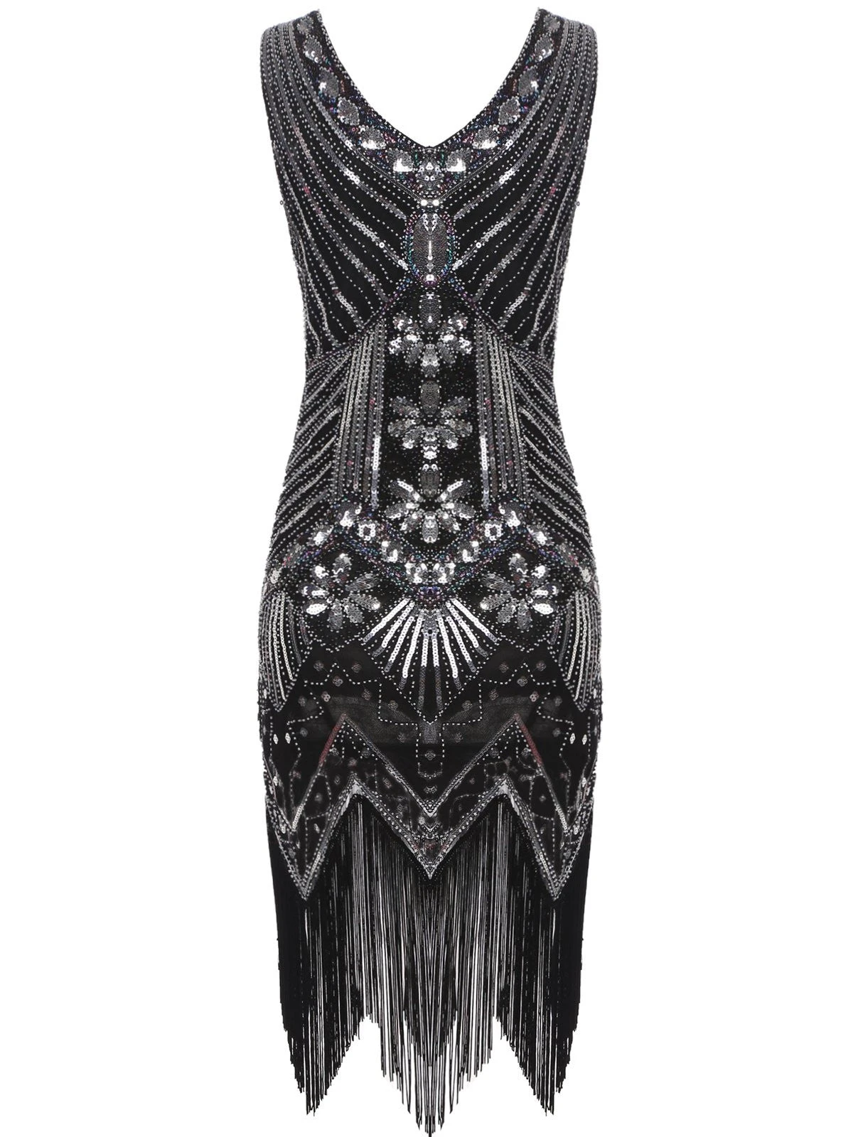 1920s Sequined Fringe Dress 7 1920s Sequined Fringe Dress - Image 7