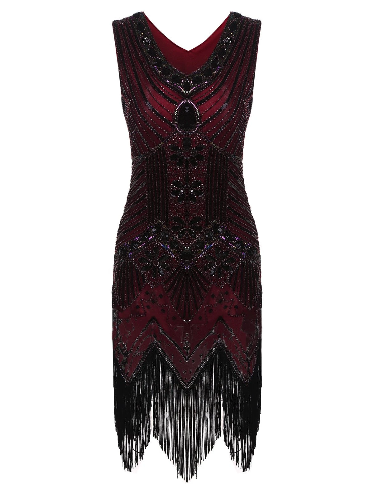 1920s Sequined Fringe Dress 11 1920s Sequined Fringe Dress - Image 11