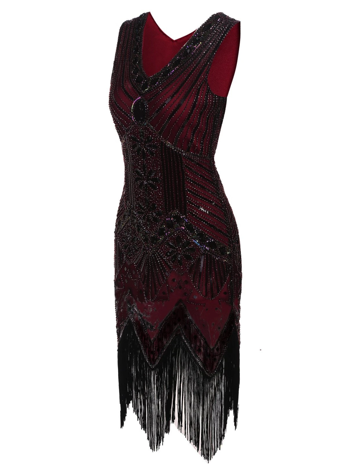1920s Sequined Fringe Dress 12 1920s Sequined Fringe Dress - Image 12