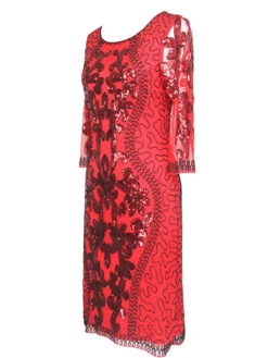 [US Warehouse] Red 1920s 3/4 Sleeve Sequin Gatsby Dress -Candi Clothing Shop SCH000360 R 3 080e8f38 129c 4121 a1c2 732feafbfb1f