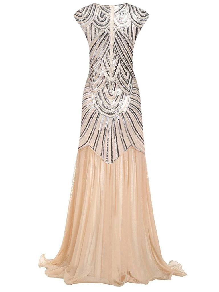 1920s Embroidery Sequin Maxi Dress 8 1920s Embroidery Sequin Maxi Dress - Image 8