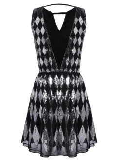 [US Warehouse] Black 1920s Sequined Backless Geometric Dress -Candi Clothing Shop SCH000389 S 4 compressed 6f7999ce cd69 4186 b442 0718528a9f29