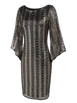 [US Warehouse] Gold 1920s Sequined Flare Sleeve Dress -Candi Clothing Shop SCH000399 3 0609e244 e1d5 45c4 bdd2 09fc8d302056
